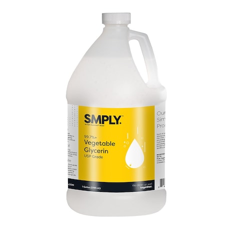 Smply 99.7% Pure USP Vegetable Glycerin - Food Grade - 1 Gallon SMPLY-GLY-1G